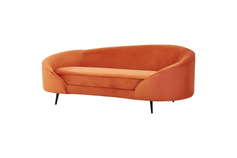 3-sitssoffa Beliani Savar Blå, Svart Orange||Black - Møbler - Sofaer - 3 personers sofa
