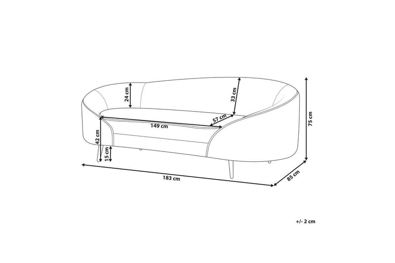 3-sitssoffa Beliani Savar Blå, Svart White||Black - Møbler - Sofaer - 3 personers sofa