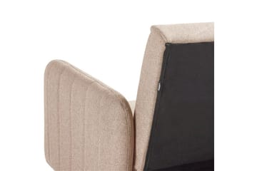 3-sitssoffa Beliani Senja Beige, mörkt trä, guld Beige - Beige - Møbler - Sofaer - Sovesofaer