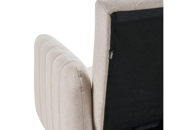 3-sitssoffa Beliani Senja Beige, mörkt trä, guld Beige||Dark colored wood||GOLD - Møbler - Sofaer - Sovesofaer