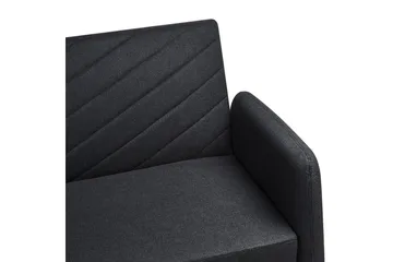 3-sitssoffa Beliani Senja Beige, mörkt trä, guld Black||Dark colored wood||GOLD - Møbler - Sofaer - Sovesofaer