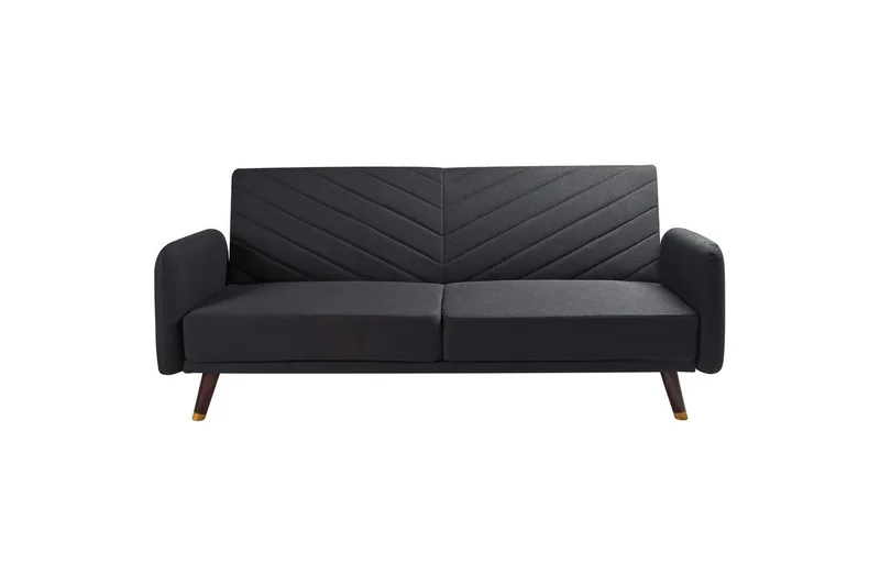 3-sitssoffa Beliani Senja Beige, mörkt trä, guld NO_BRAND Black||Dark colored wood||GOLD, undefined