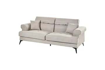 3-sitssoffa Beliani Skive Beige Beige VALUE_MISSING_1 - Møbler - Sofaer - 3 personers sofa
