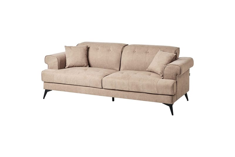 3-sitssoffa Beliani Skive Beige Beige VALUE_MISSING_2 - Beige - Møbler - Sofaer - 3 personers sofa