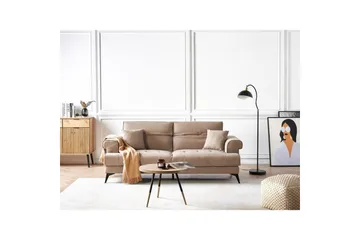 3-sitssoffa Beliani Skive Beige Beige VALUE_MISSING_2 - Beige - Møbler - Sofaer - 3 personers sofa