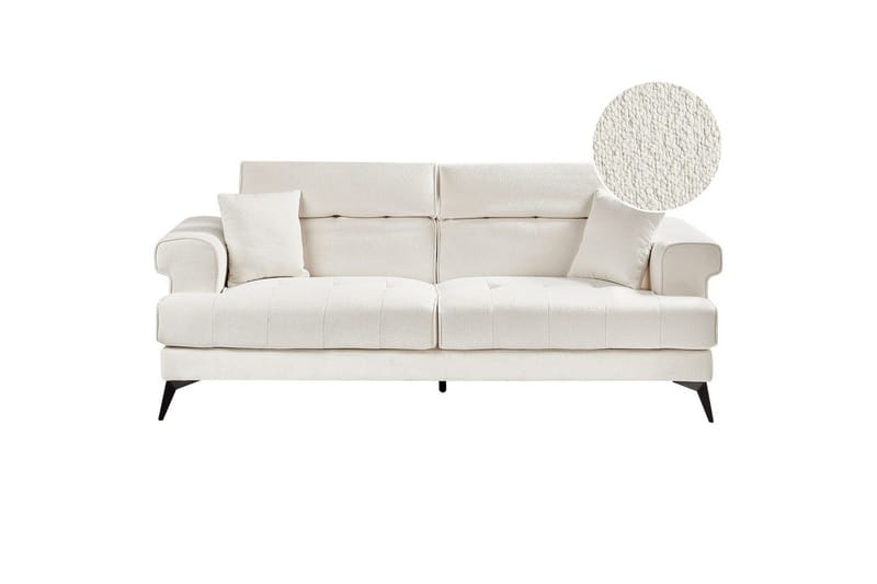 3-sitssoffa Beliani Skive Beige White||Black VALUE_MISSING_3, undefined