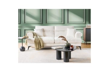 3-sitssoffa Beliani Skive Beige White||Black VALUE_MISSING_3 - Møbler - Sofaer - 3 personers sofa