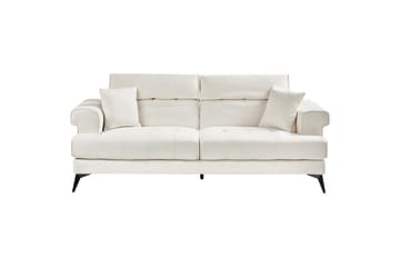 3-sitssoffa Beliani Skive Beige White||Black VALUE_MISSING_3 - Møbler - Sofaer - 3 personers sofa