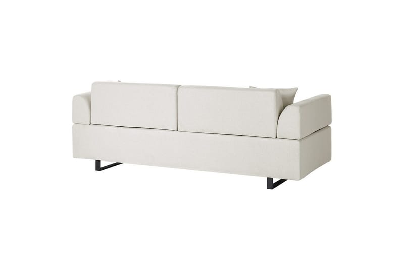 3-sitssoffa Beliani Sokna Beige, svart Beige||Black - Møbler - Sofaer - 3 personers sofa
