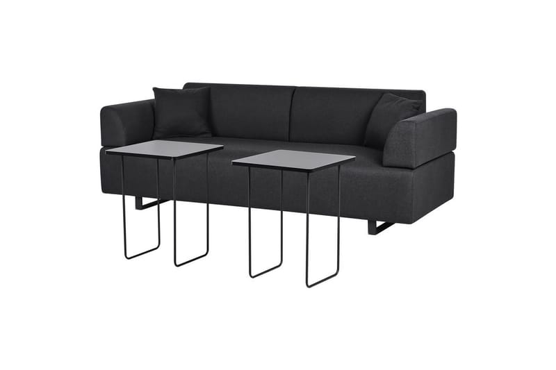 3-sitssoffa Beliani Sokna Beige, svart Black - Møbler - Sofaer - 3 personers sofa