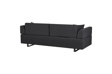 3-sitssoffa Beliani Sokna Beige, svart Black - Møbler - Sofaer - 3 personers sofa