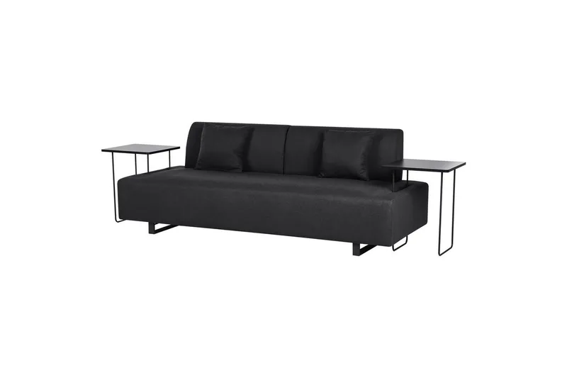 3-sitssoffa Beliani Sokna Beige, svart Black - Møbler - Sofaer - 3 personers sofa