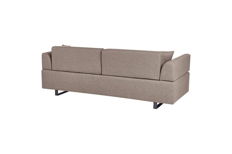 3-sitssoffa Beliani Sokna Beige, svart Brown - Brun - Møbler - Sofaer - 3 personers sofa