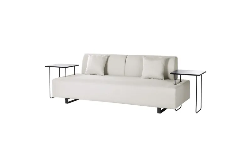 3-sitssoffa Beliani Sokna Beige, svart NO_BRAND Beige||Black, undefined