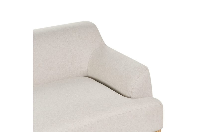 3-sitssoffa Beliani Sosjo Beige, ljust trä Beige||Light colored wood - Møbler - Sofaer - 3 personers sofa