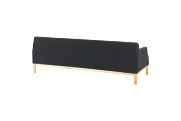 3-sitssoffa Beliani Sosjo Beige, ljust trä Black||Light colored wood - Møbler - Sofaer - 3 personers sofa