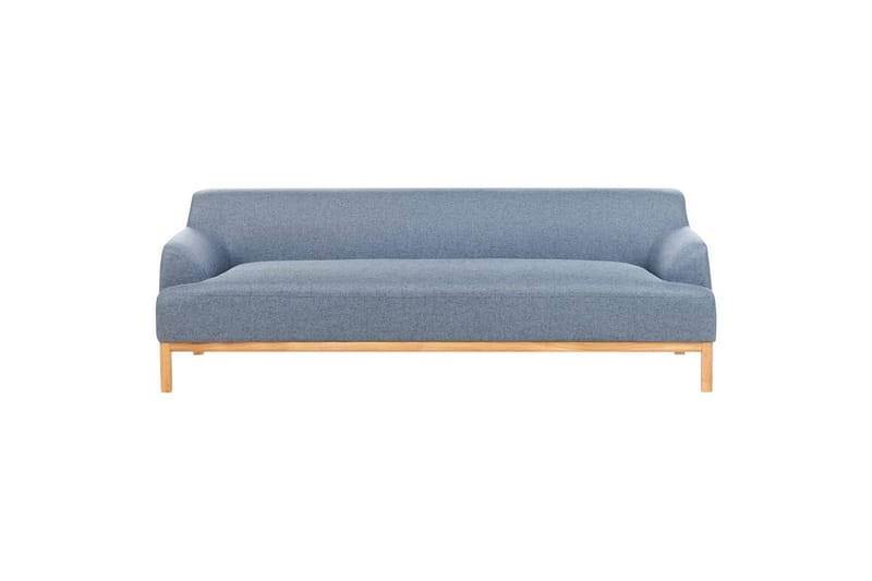 3-sitssoffa Beliani Sosjo Beige, ljust trä blue||Light colored wood - Møbler - Sofaer - 3 personers sofa