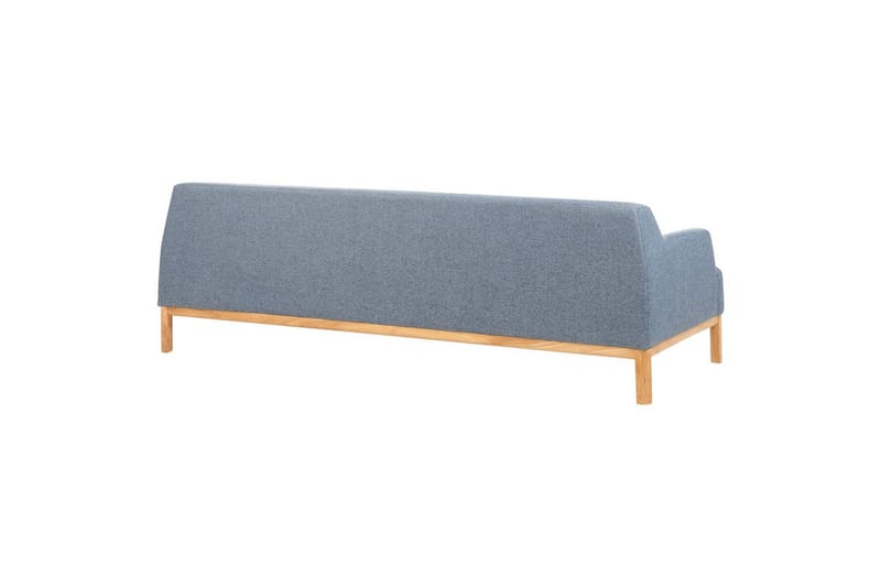 3-sitssoffa Beliani Sosjo Beige, ljust trä blue||Light colored wood - Møbler - Sofaer - 3 personers sofa