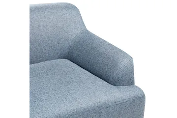 3-sitssoffa Beliani Sosjo Beige, ljust trä blue||Light colored wood - Møbler - Sofaer - 3 personers sofa