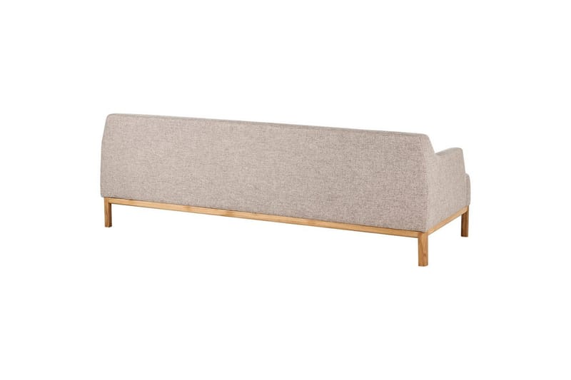 3-sitssoffa Beliani Sosjo Beige, ljust trä Brown||Light colored wood - Møbler - Sofaer - 3 personers sofa