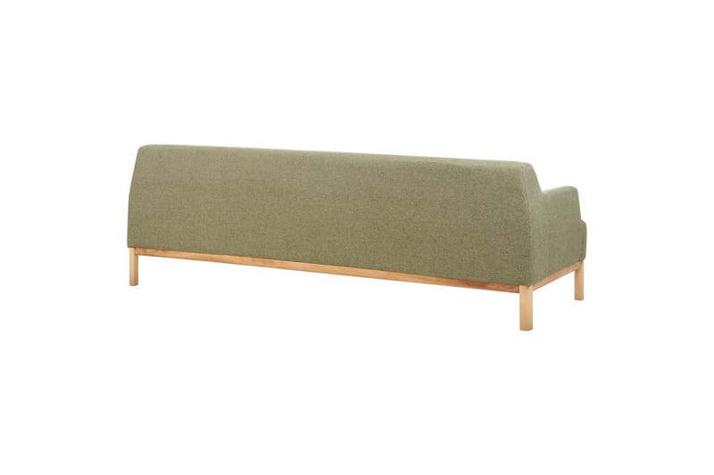 3-sitssoffa Beliani Sosjo Beige, ljust trä Green||Light colored wood - Møbler - Sofaer - 3 personers sofa