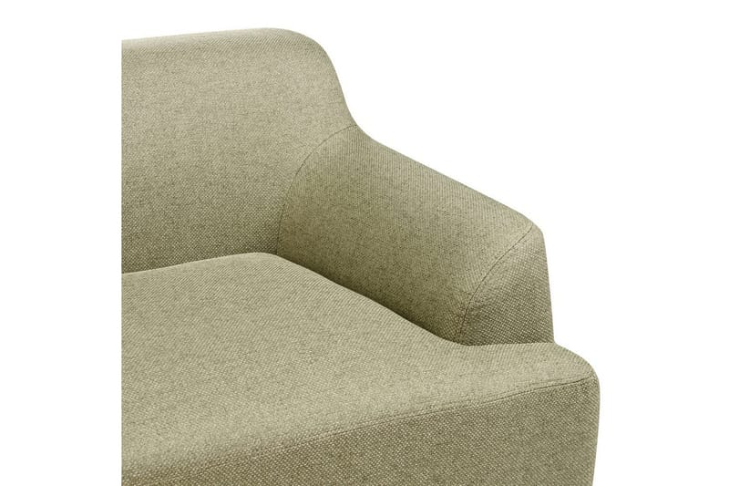 3-sitssoffa Beliani Sosjo Beige, ljust trä Green||Light colored wood - Møbler - Sofaer - 3 personers sofa