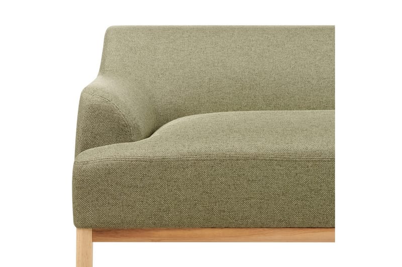 3-sitssoffa Beliani Sosjo Beige, ljust trä Green||Light colored wood - Møbler - Sofaer - 3 personers sofa
