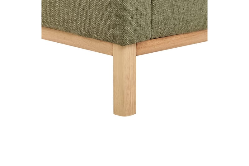 3-sitssoffa Beliani Sosjo Beige, ljust trä Green||Light colored wood - Møbler - Sofaer - 3 personers sofa