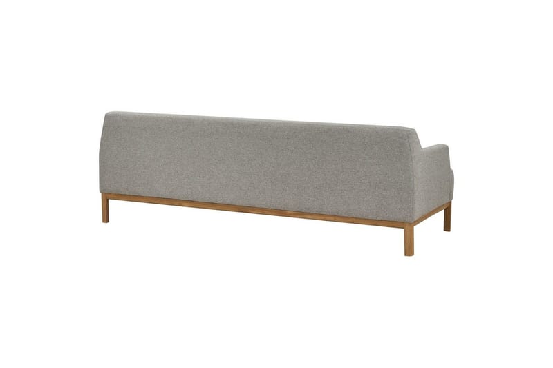 3-sitssoffa Beliani Sosjo Beige, ljust trä Grey||Light colored wood - Møbler - Sofaer - 3 personers sofa