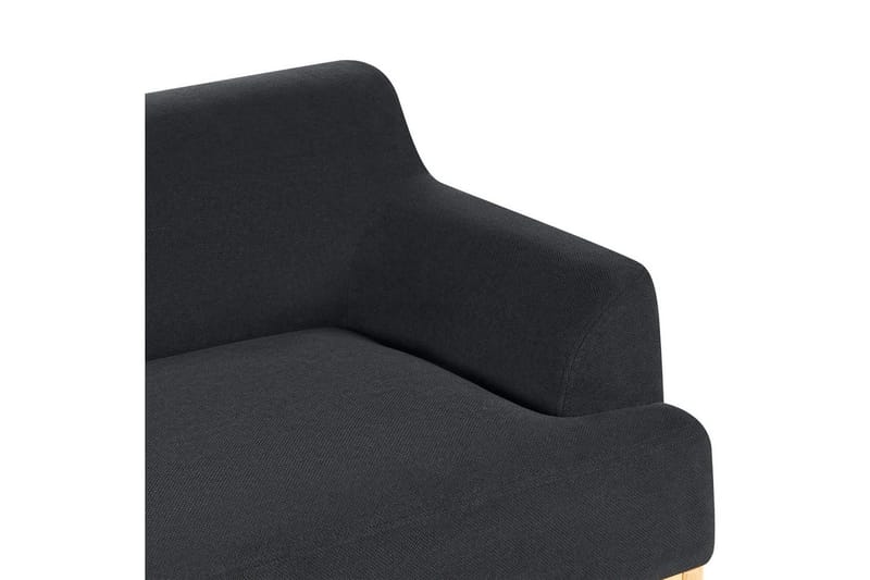 3-sitssoffa Beliani Sosjo Beige, ljust trä NO_BRAND Black||Light colored wood - Møbler - Sofaer - 3 personers sofa