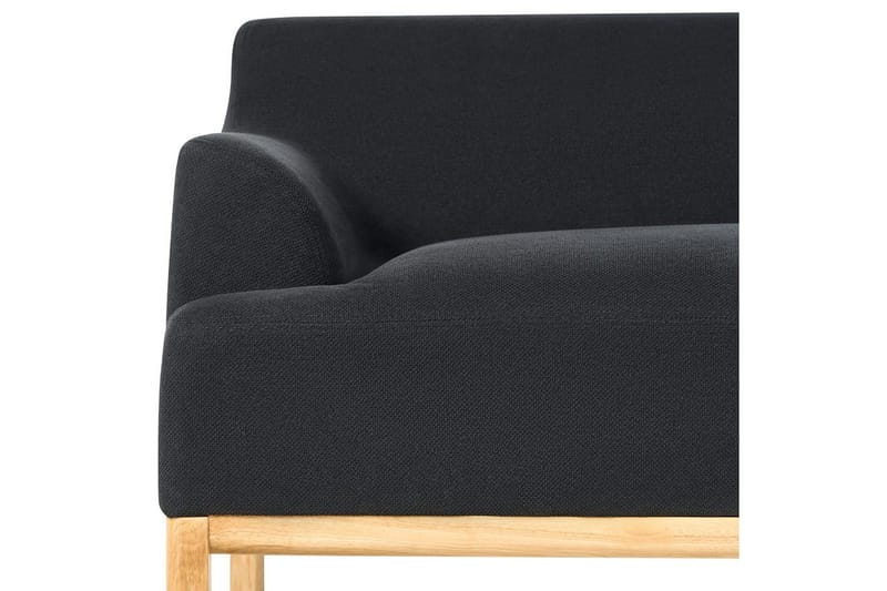 3-sitssoffa Beliani Sosjo Beige, ljust trä NO_BRAND Black||Light colored wood - Møbler - Sofaer - 3 personers sofa