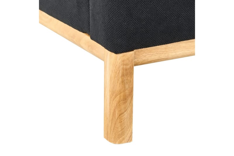 3-sitssoffa Beliani Sosjo Beige, ljust trä NO_BRAND Black||Light colored wood - Møbler - Sofaer - 3 personers sofa