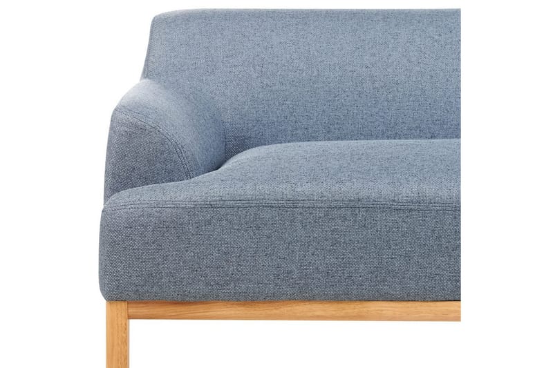 3-sitssoffa Beliani Sosjo Beige, ljust trä NO_BRAND blue||Light colored wood - Møbler - Sofaer - 3 personers sofa