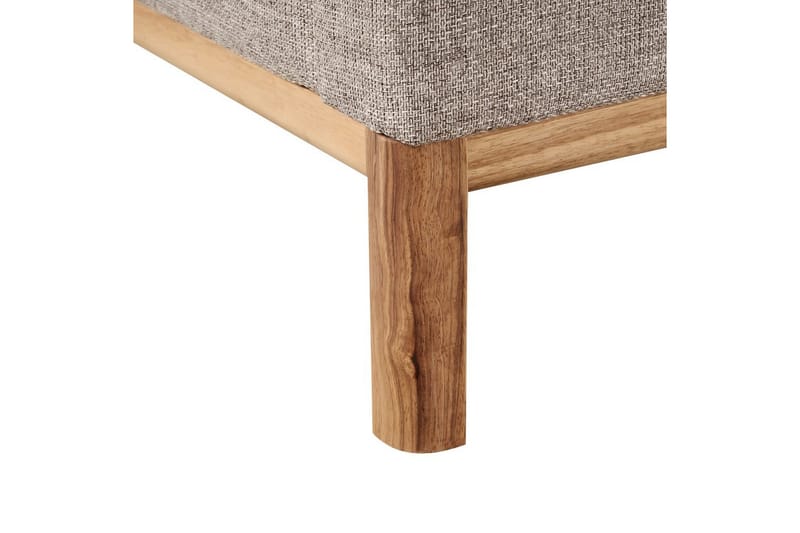 3-sitssoffa Beliani Sosjo Beige, ljust trä NO_BRAND Brown||Light colored wood - Møbler - Sofaer - 3 personers sofa