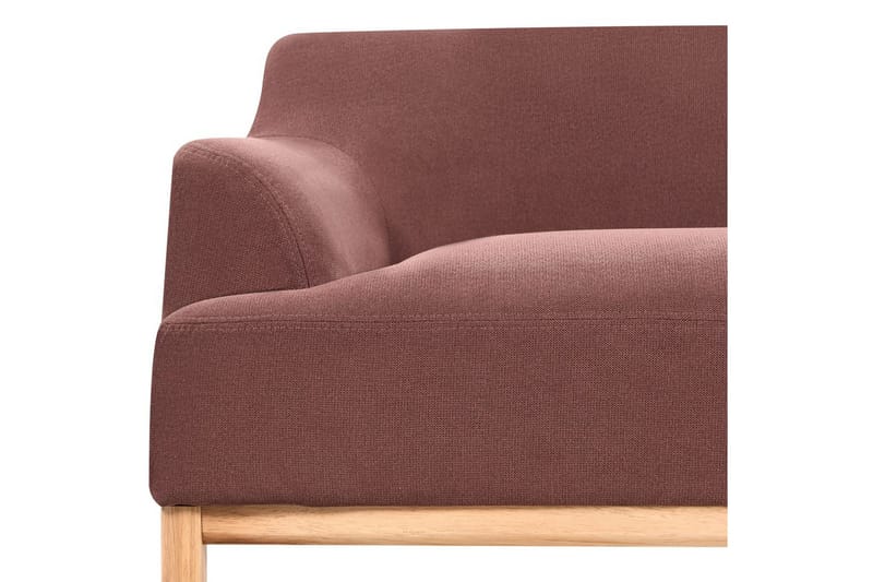 3-sitssoffa Beliani Sosjo Beige, ljust trä Red||Light colored wood - Møbler - Sofaer - 3 personers sofa