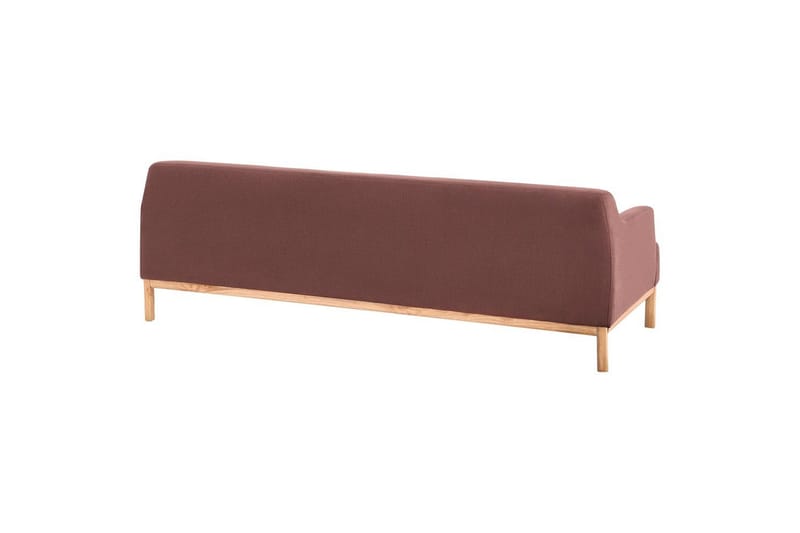 3-sitssoffa Beliani Sosjo Beige, ljust trä Red||Light colored wood - Møbler - Sofaer - 3 personers sofa