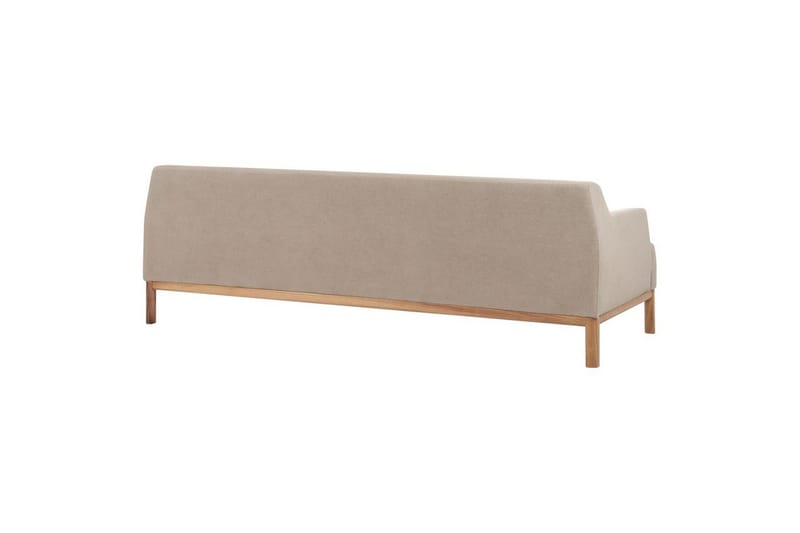 3-sitssoffa Beliani Sosjo Beige, ljust trä Taupe - Møbler - Sofaer - 3 personers sofa