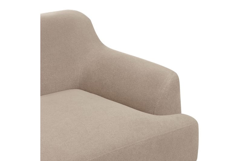 3-sitssoffa Beliani Sosjo Beige, ljust trä Taupe - Møbler - Sofaer - 3 personers sofa