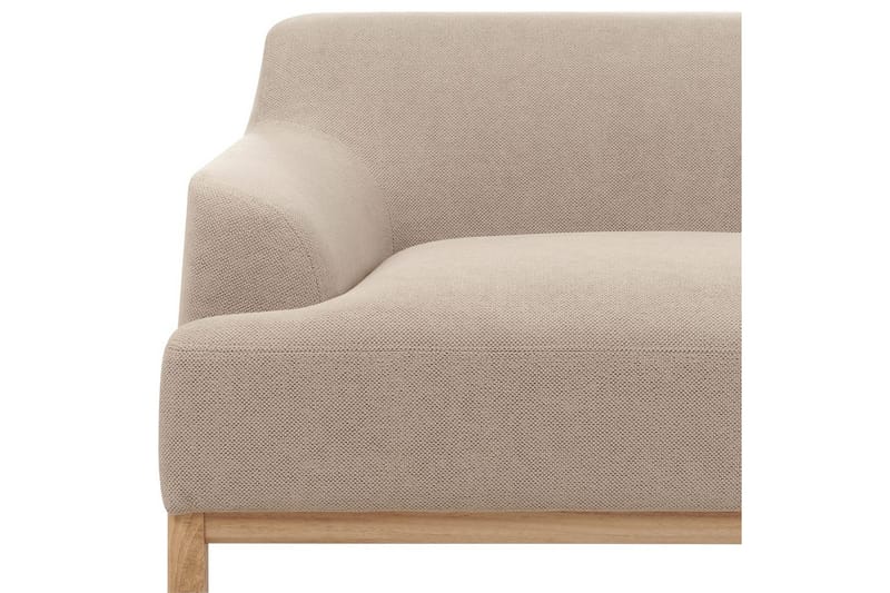 3-sitssoffa Beliani Sosjo Beige, ljust trä Taupe - Møbler - Sofaer - 3 personers sofa