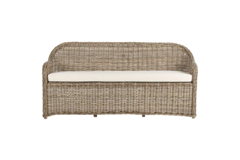 3-sitssoffa Beliani Susua Nature||White - Havemøbler - Loungemøbler - Loungesofaer