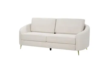 3-sitssoffa Beliani Trosa Beige, guld Beige||GOLD - Møbler - Sofaer - 3 personers sofa