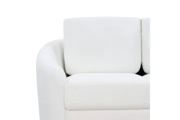 3-sitssoffa Beliani Trosa Beige, guld White - Møbler - Sofaer - 3 personers sofa