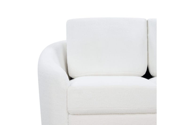 3-sitssoffa Beliani Trosa Beige, guld White - Møbler - Sofaer - 3 personers sofa