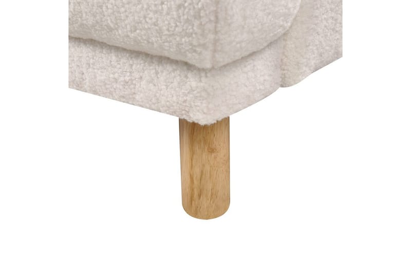 3-sitssoffa Beliani Tuve Beige, ljust trä, Bouclé NO_BRAND White||Light colored wood - Møbler - Sofaer - 3 personers sofa