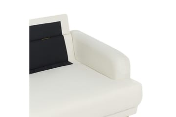 3-sitssoffa Beliani Tuve Beige, ljust trä, Bouclé Offwhite||Light colored wood - Møbler - Sofaer - 3 personers sofa