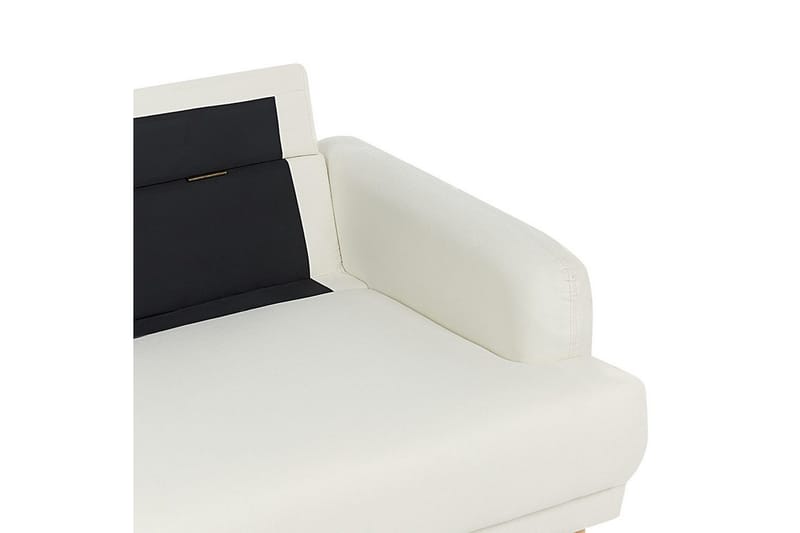 3-sitssoffa Beliani Tuve Beige, ljust trä, Bouclé Offwhite||Light colored wood - Møbler - Sofaer - 3 personers sofa