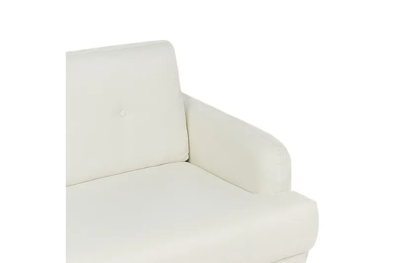 3-sitssoffa Beliani Tuve Beige, ljust trä, Bouclé Offwhite||Light colored wood - Møbler - Sofaer - 3 personers sofa