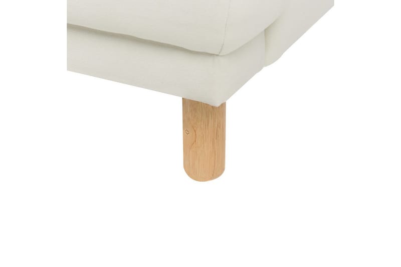 3-sitssoffa Beliani Tuve Beige, ljust trä, Bouclé Offwhite||Light colored wood - Møbler - Sofaer - 3 personers sofa