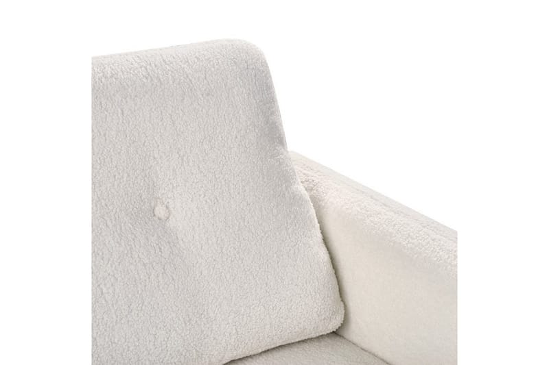 3-sitssoffa Beliani Tuve Beige, ljust trä, Bouclé White||Light colored wood - Møbler - Sofaer - 3 personers sofa