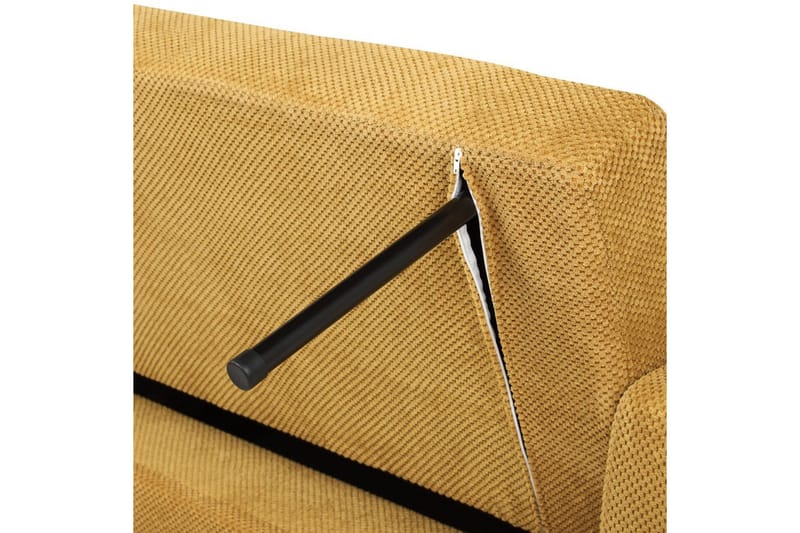 3-sitssoffa Beliani Vehkoo Grönt, ljust trä GOLD||Light colored wood - Møbler - Sofaer - Sovesofaer